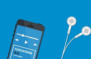 listening to podcast